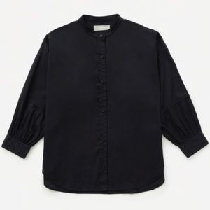 Everlane “The Collarless Air Shirt” in Black